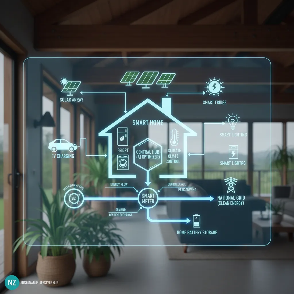 Smart home ecosystem connected to a smart energy grid for optimized power usage
