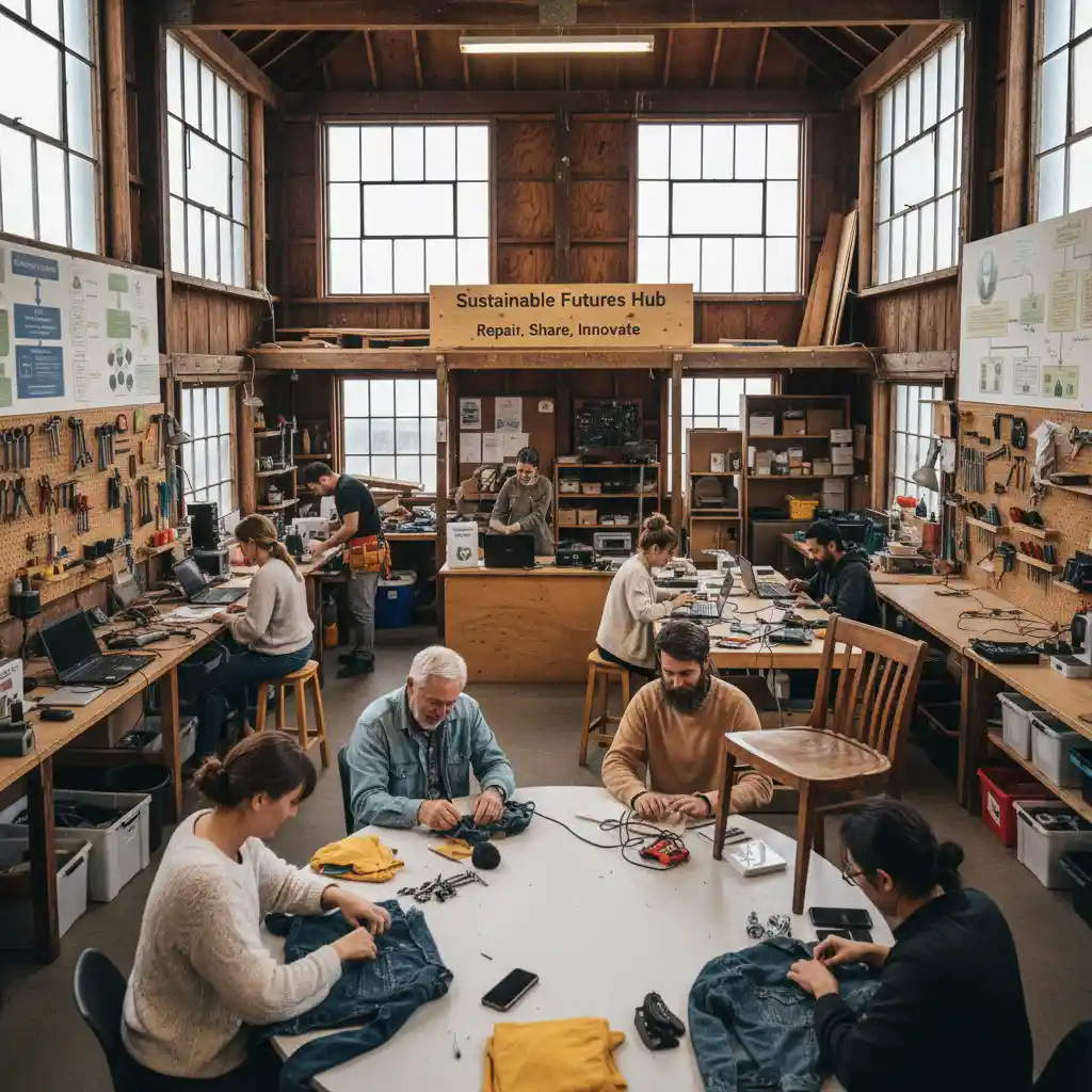 Community repair workshop for sustainable consumption