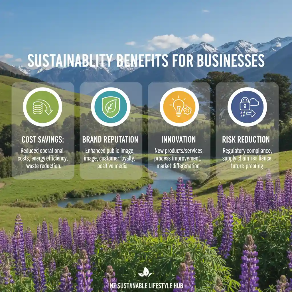 Infographic showing benefits of sustainability consulting