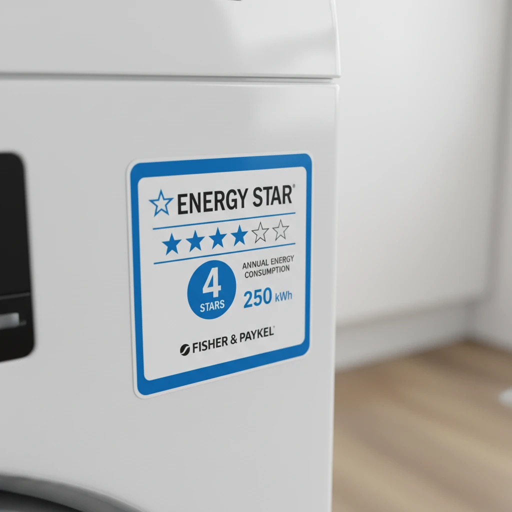 New Zealand Energy Star label on an appliance