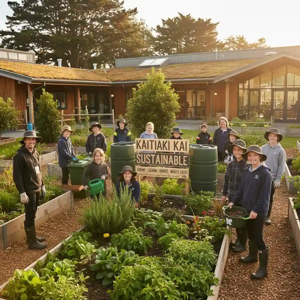 Students and teachers integrating sustainability in curriculum development through a school garden