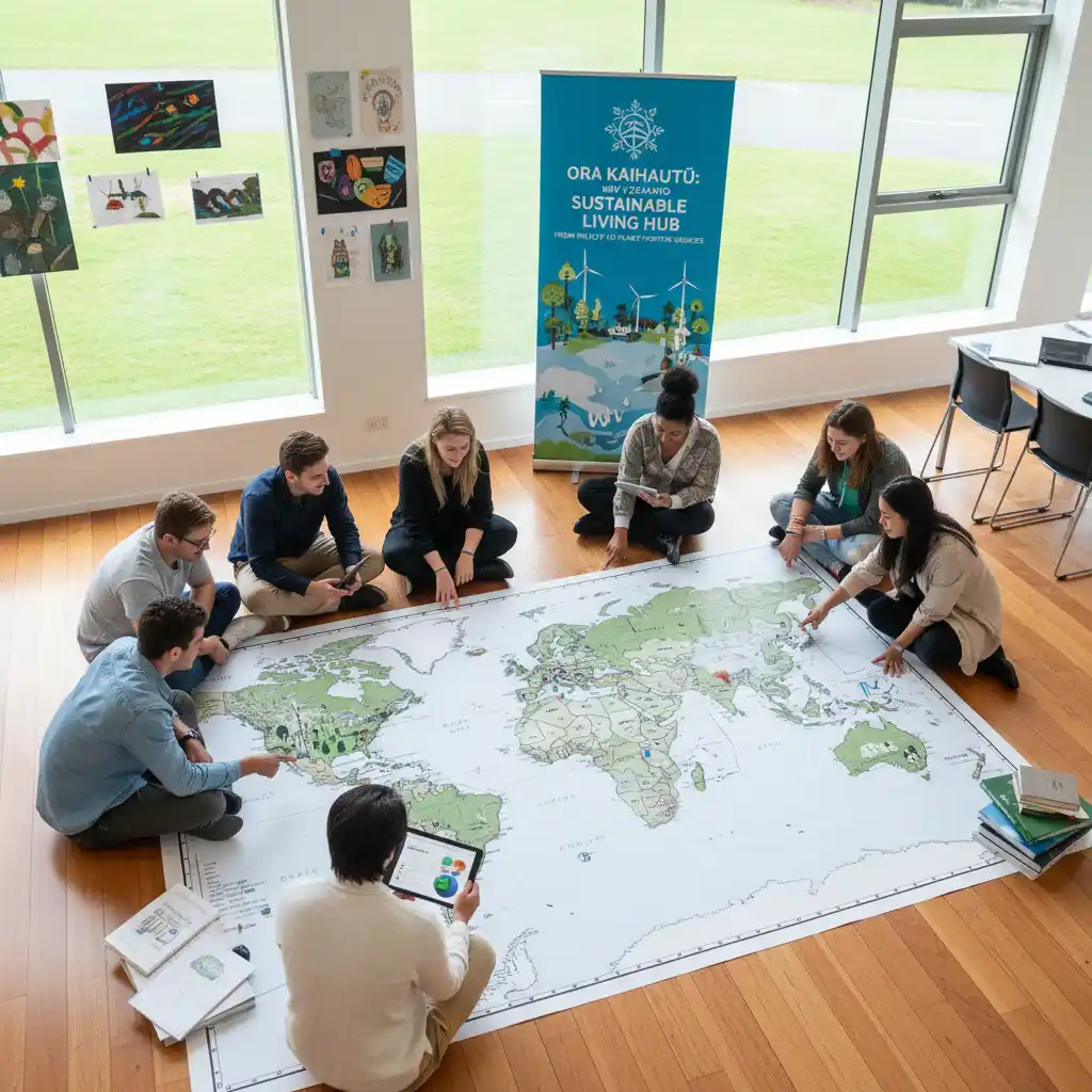 Students engaging in interdisciplinary sustainability projects