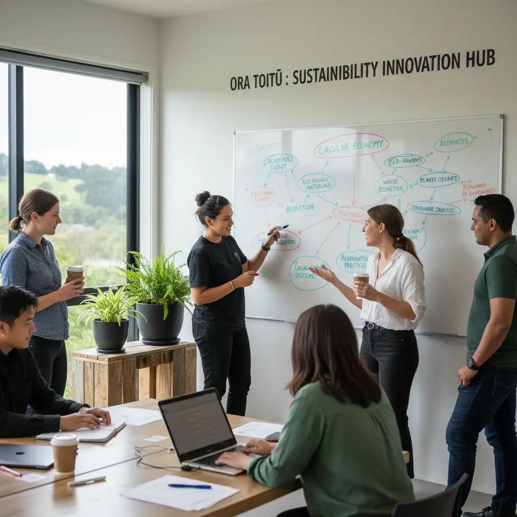 Educators collaborating on sustainable curriculum solutions
