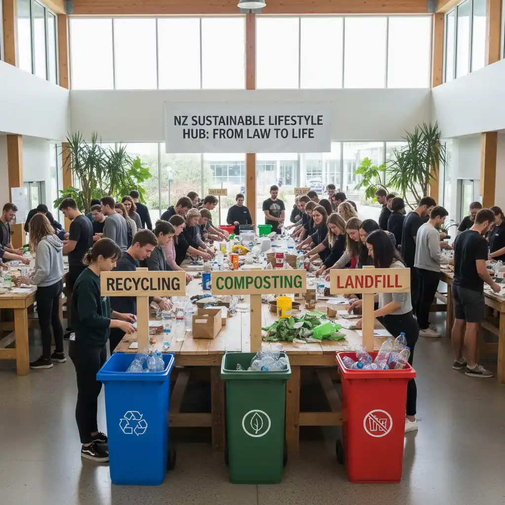 Students learning effective campus waste reduction strategies