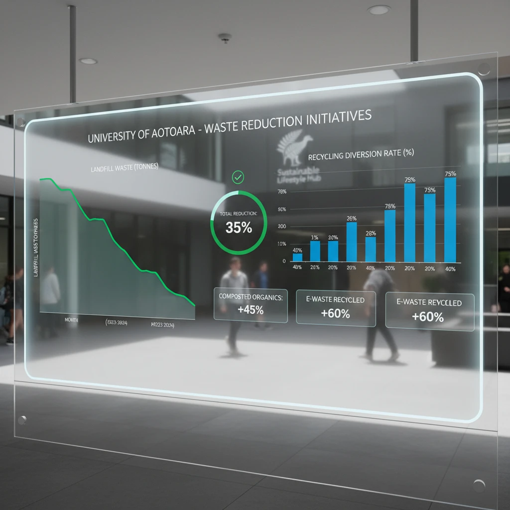 Waste reduction metrics dashboard for campus sustainability