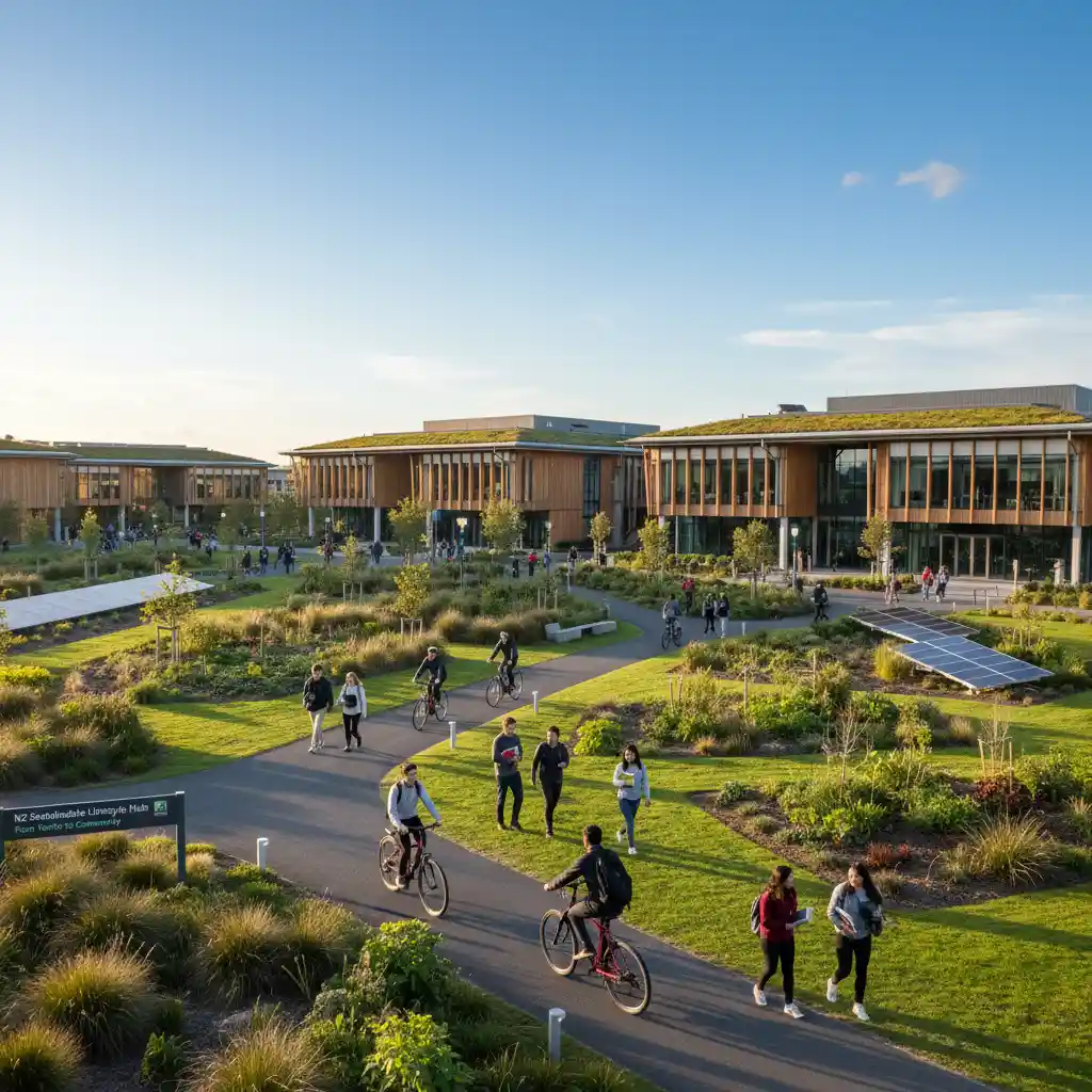 Students engaging in sustainable university transport in NZ