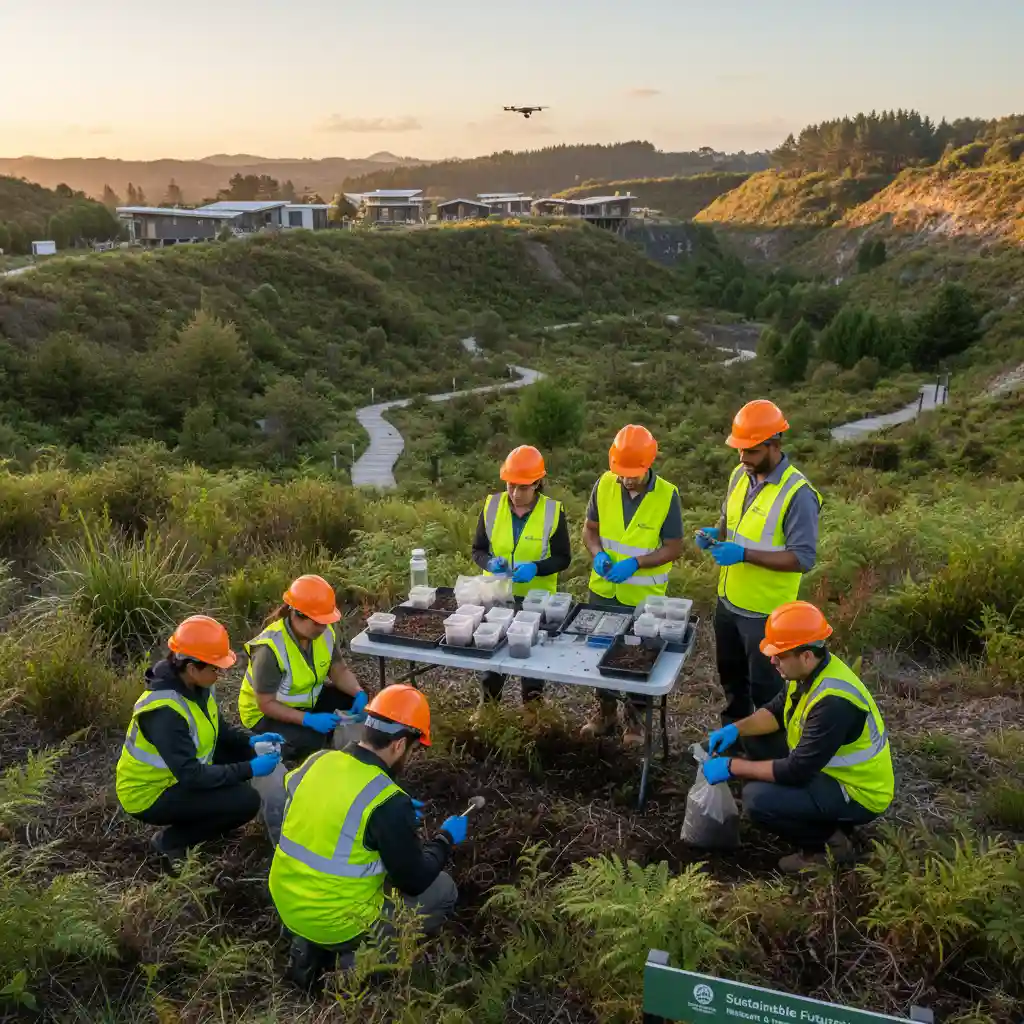 Researchers studying sustainable mine rehabilitation