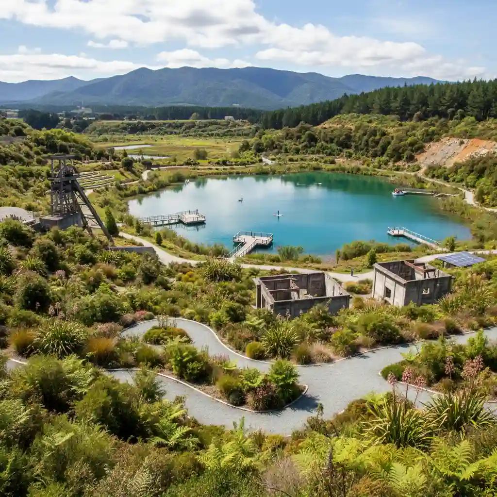 Rehabilitated mine site transformed into a nature park