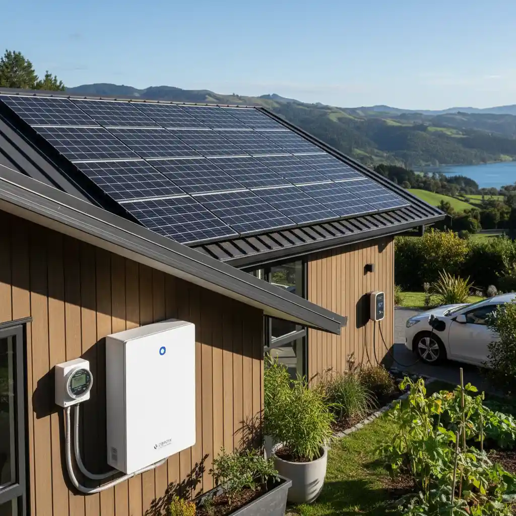 Home solar battery storage system