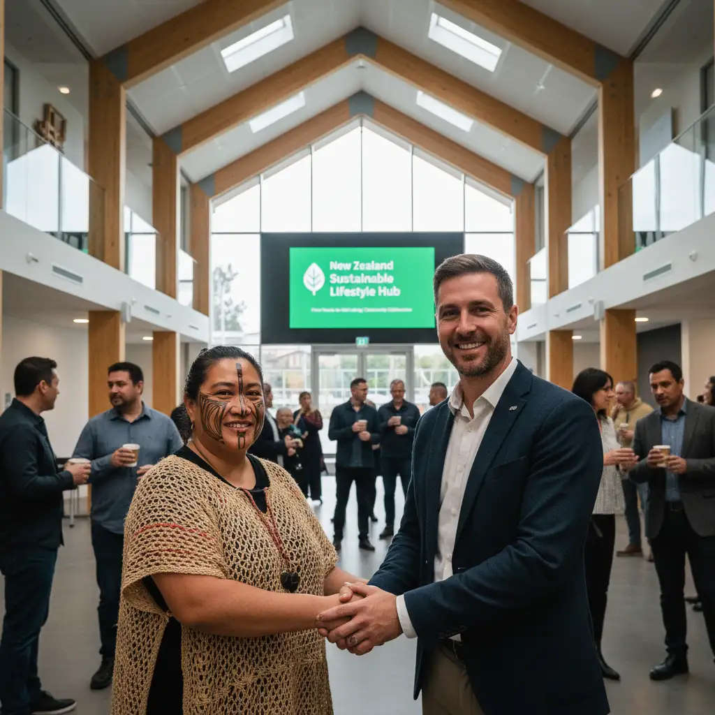 Community leaders collaborating on sustainable initiatives