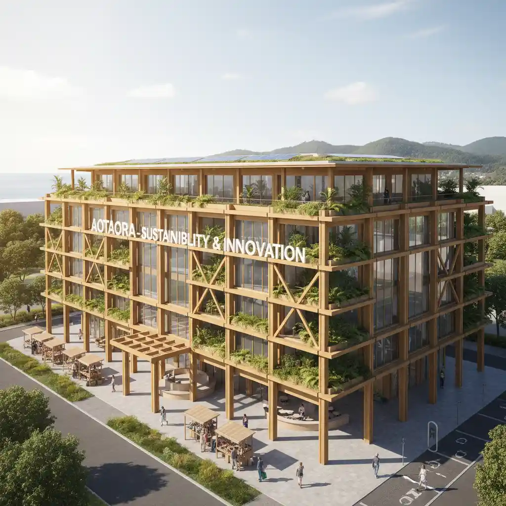 Sustainable timber construction, low carbon footprint