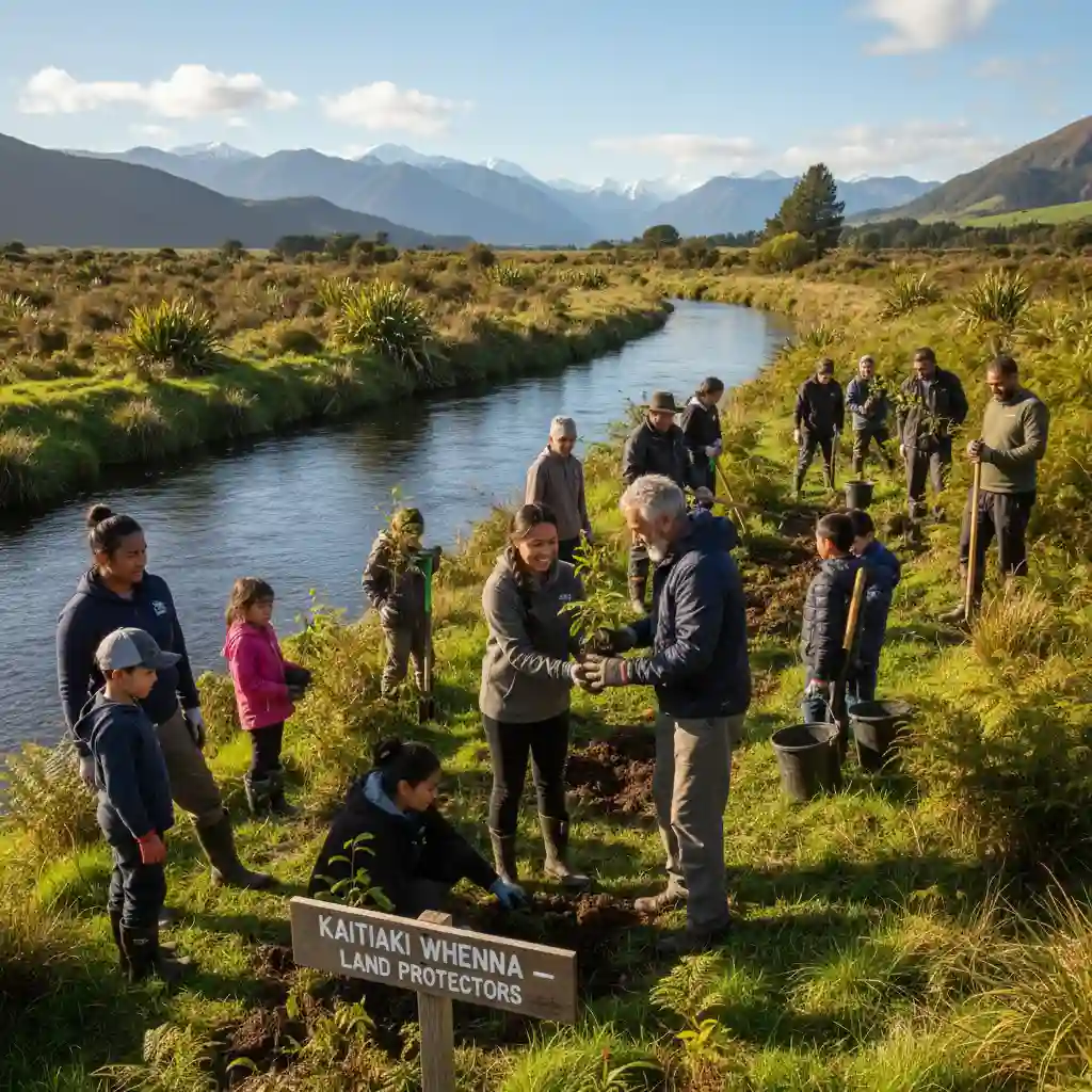 New Zealanders of all ages planting native trees