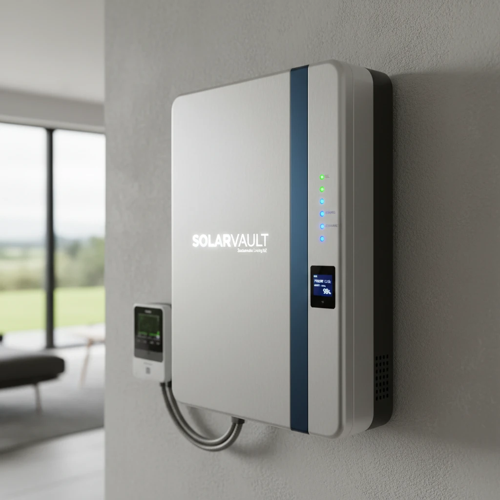 Modern lithium-ion solar battery for home energy storage