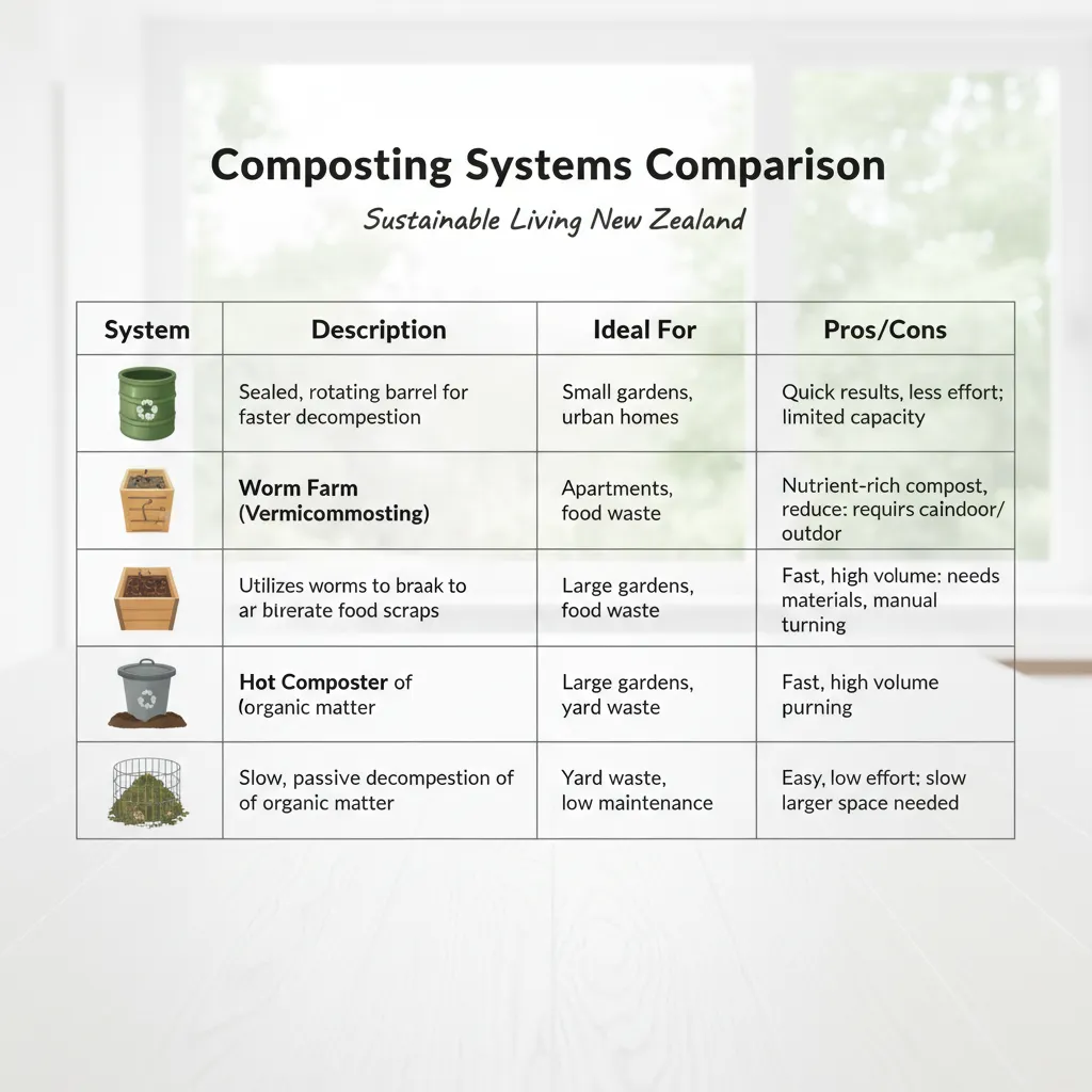 Comparison of composting systems for New Zealand homes