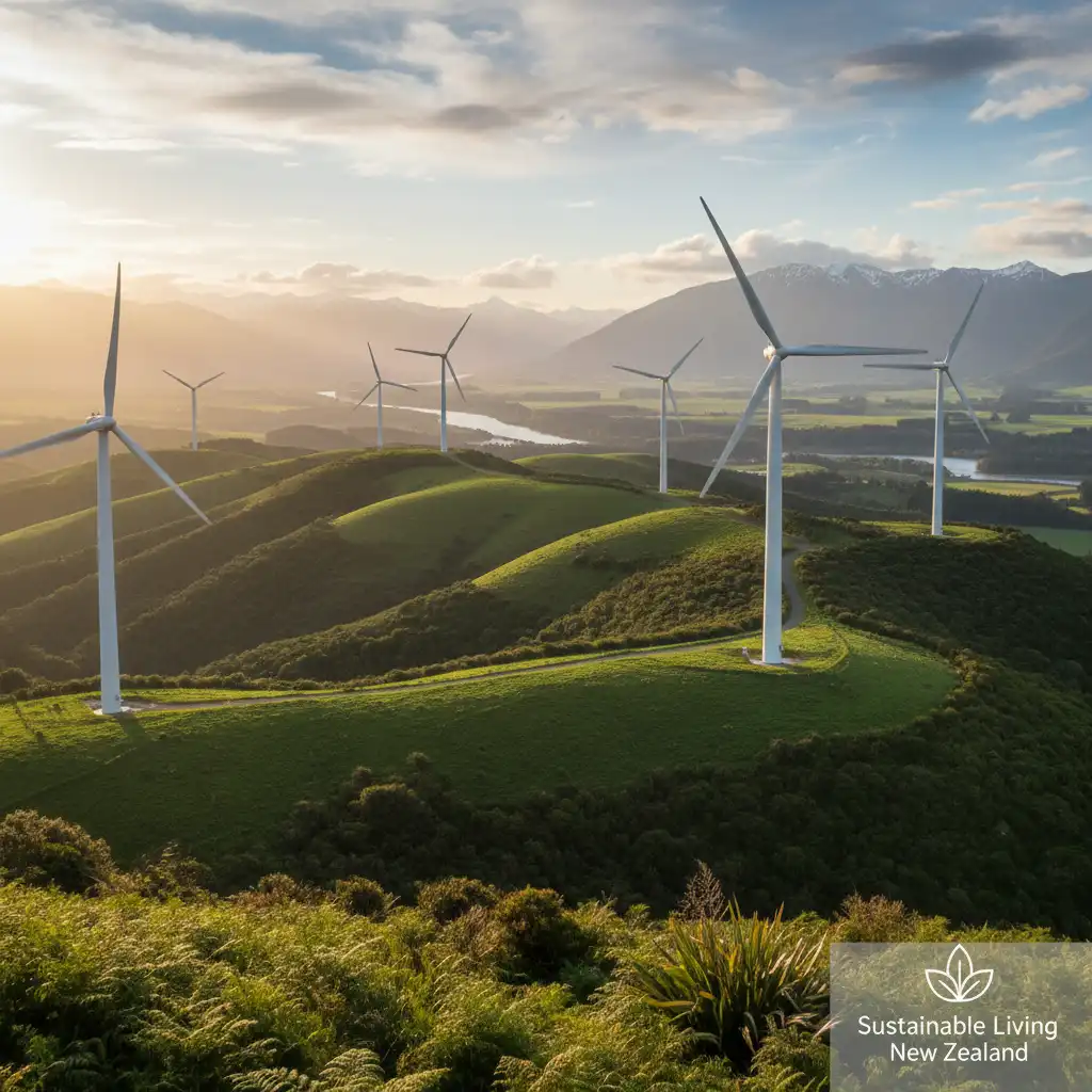 Wind turbines contributing to NZ climate change policy and renewable energy