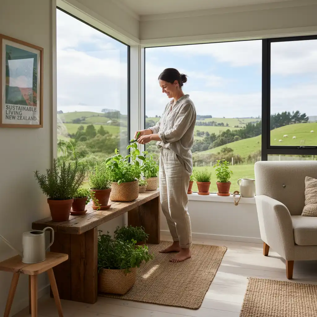 Beginner growing herbs for simple sustainable living in NZ