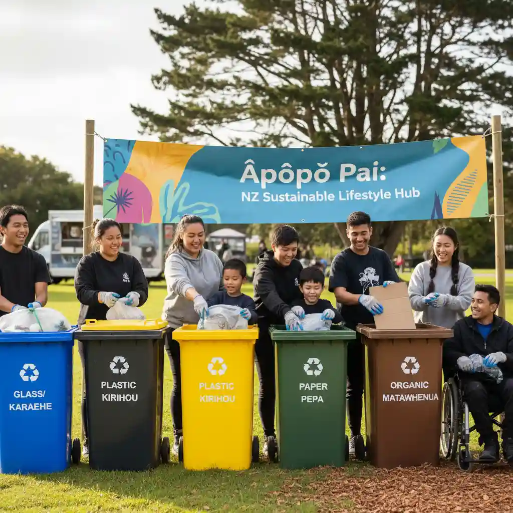 Community recycling event in New Zealand