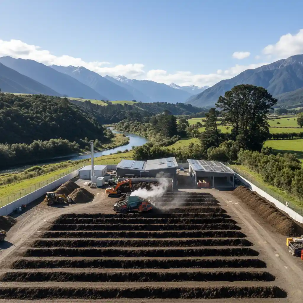 New Zealand's advanced organic waste management and composting facilities