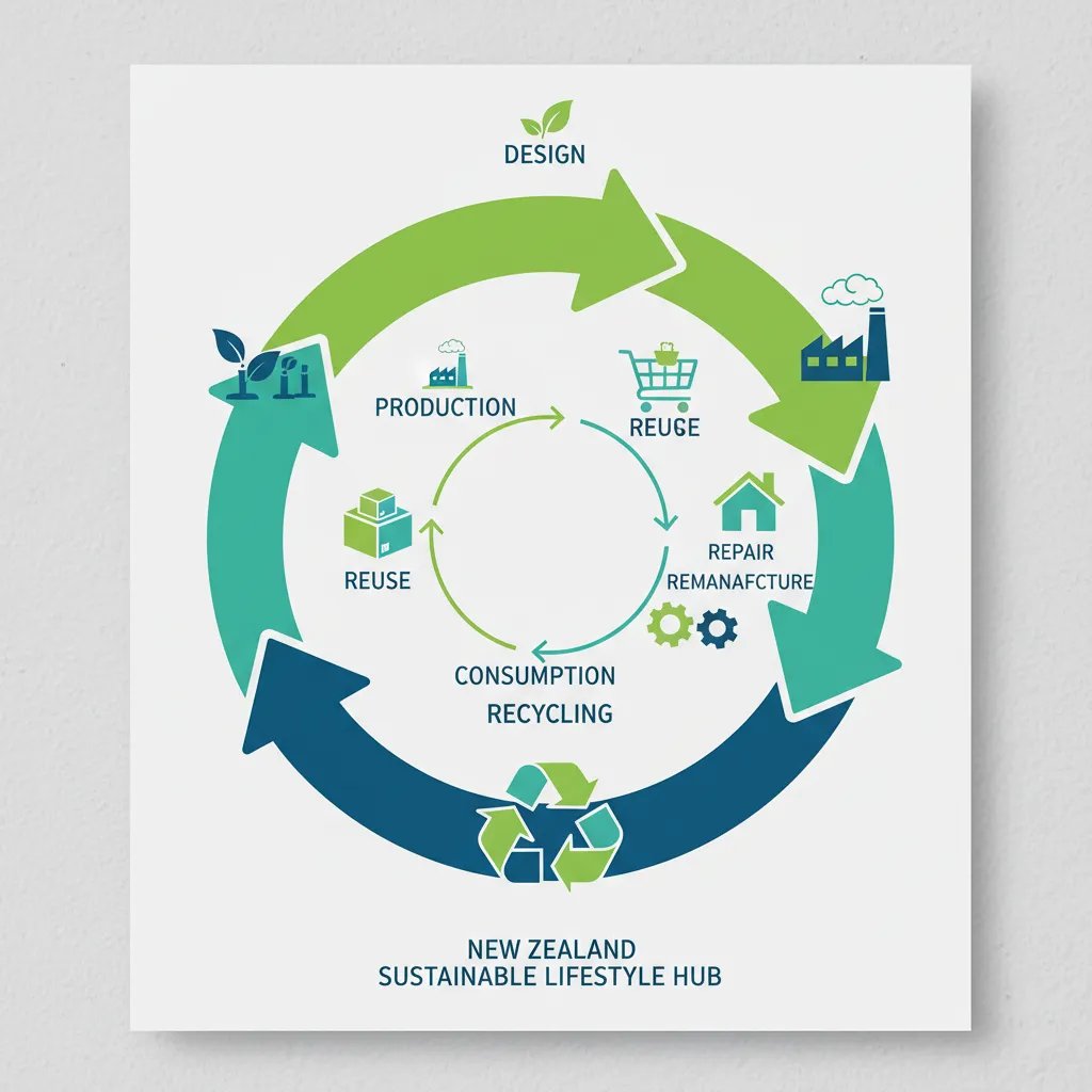 Infographic showing the circular economy loop