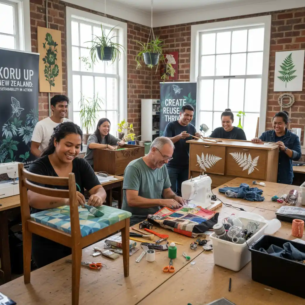 Kiwis embracing upcycling at a community workshop