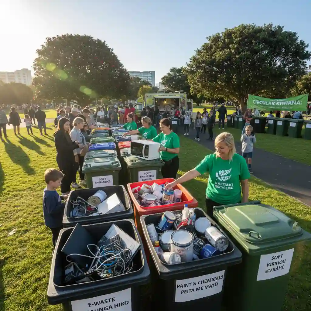 Community hazardous waste collection event in New Zealand