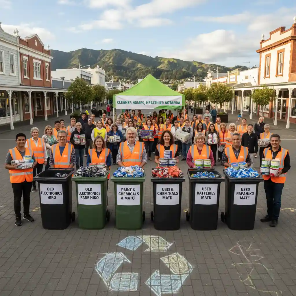 Community hazardous waste collection event in New Zealand
