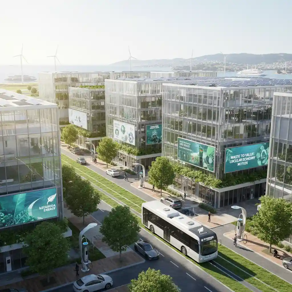 Sustainable urban future with electric transit in New Zealand