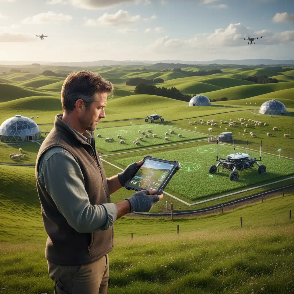 New Zealand farmer using technology for sustainable farming