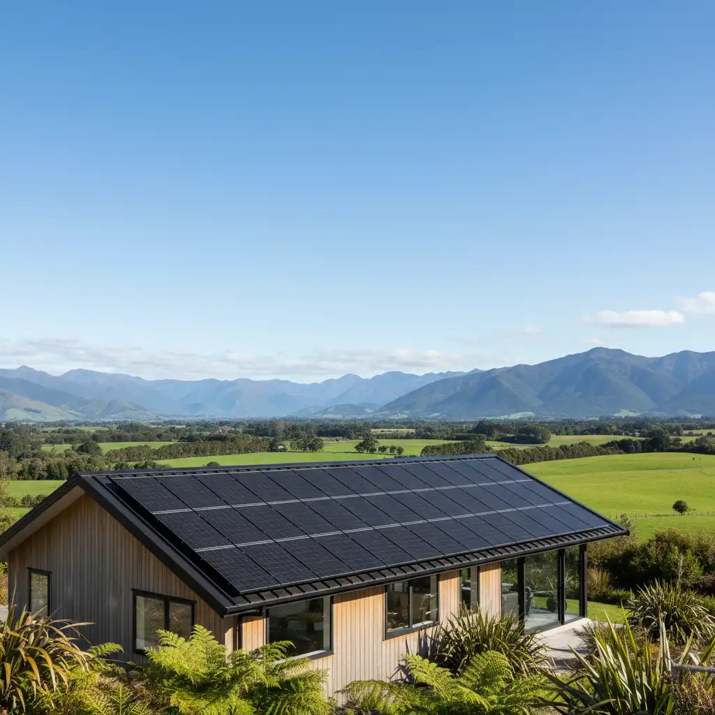 Solar panels empowering a Kiwi home with clean energy