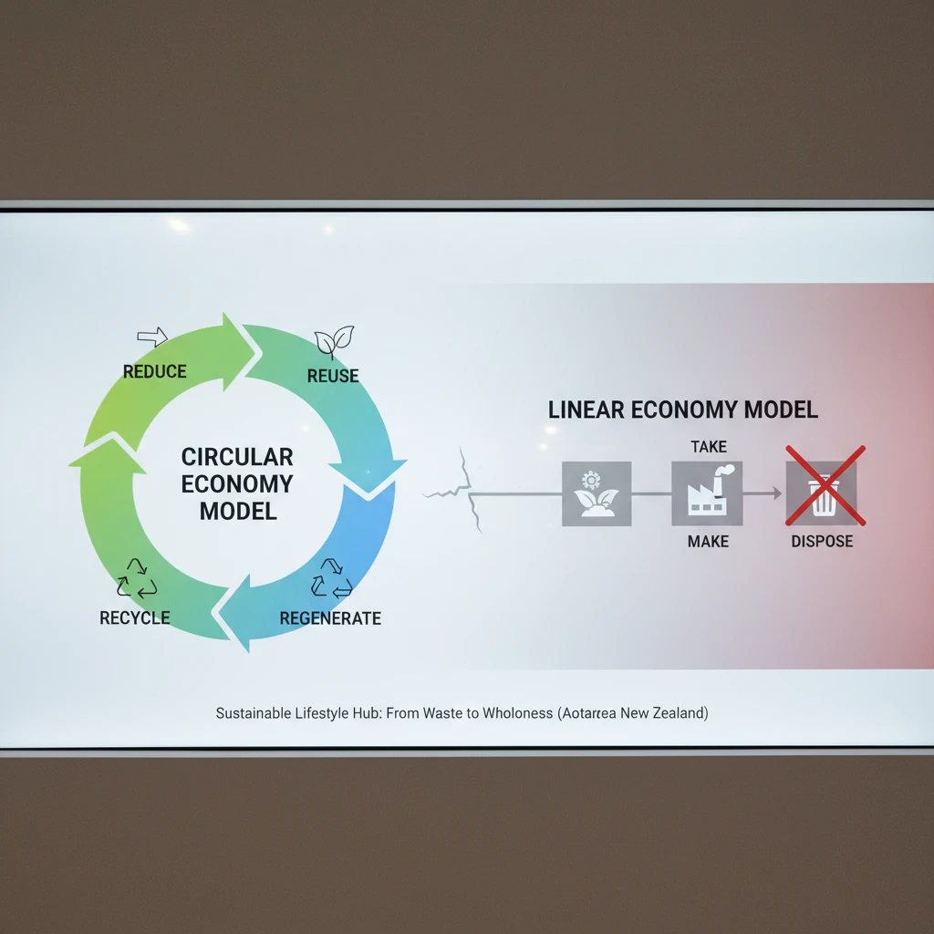Circular vs linear economy model diagram