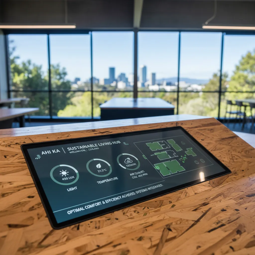 Smart office control panel for environmental optimization
