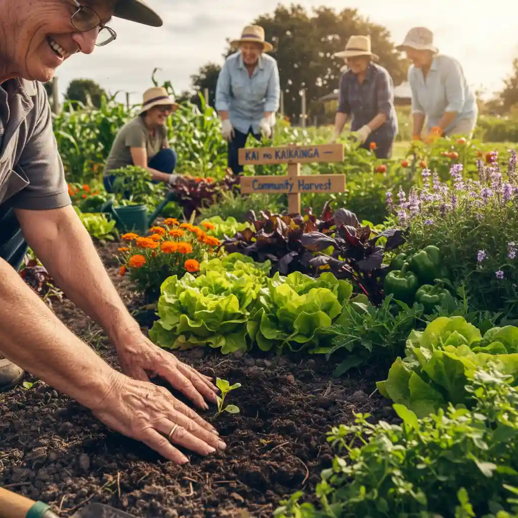Kiwis seniors engaged in community gardening for social and environmental benefits