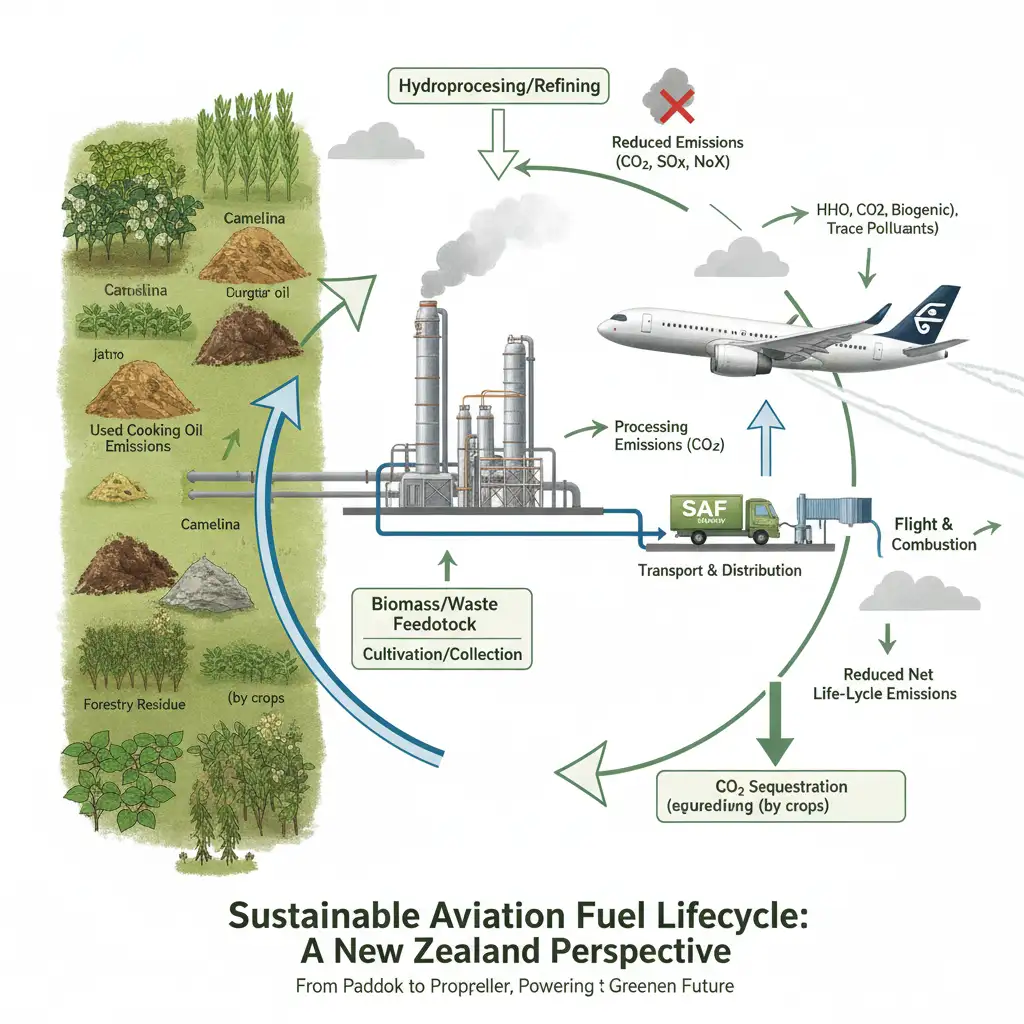 Lifecycle assessment of sustainable aviation fuel production
