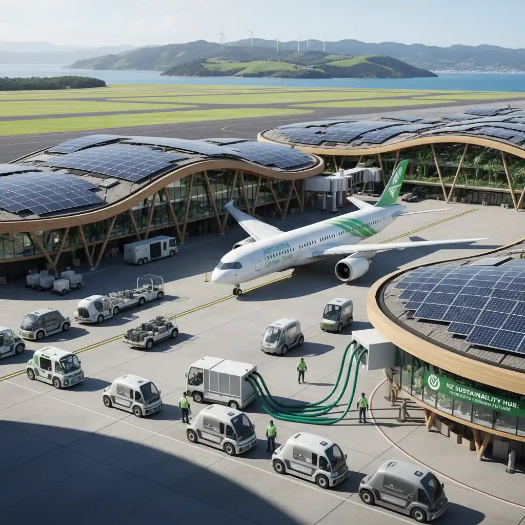 Future sustainable airport with green fuels