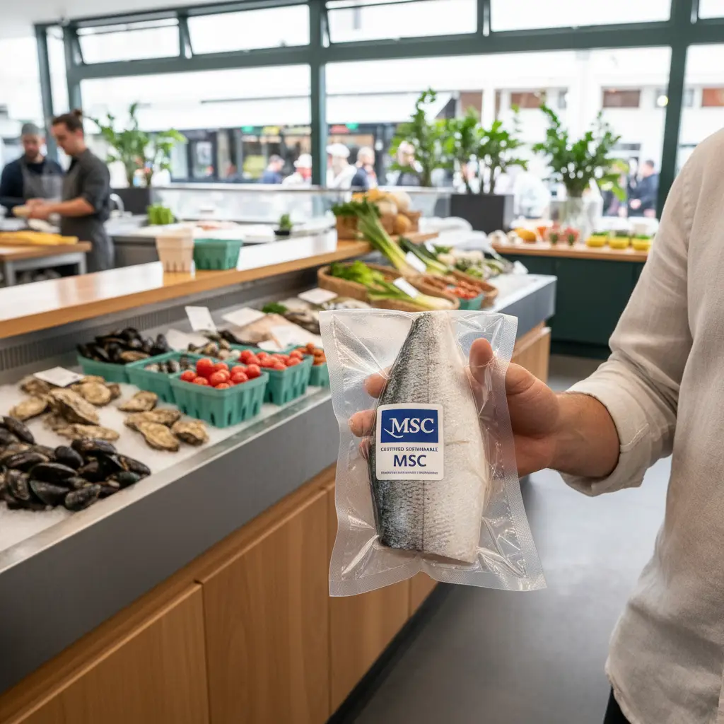 Sustainable seafood with MSC label