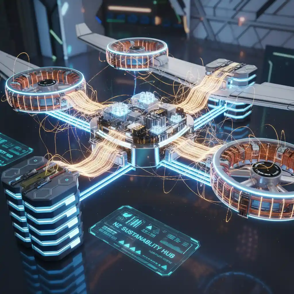 Electric aircraft power distribution system diagram
