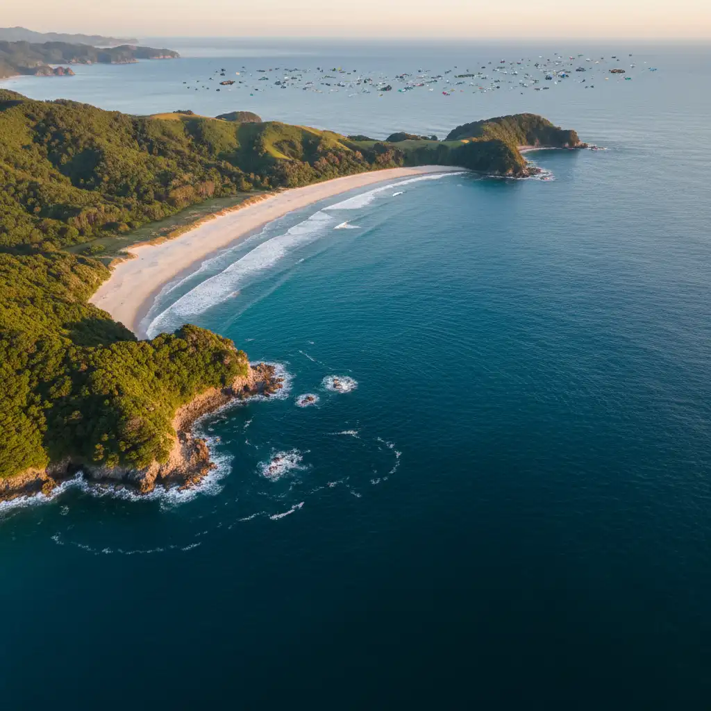 New Zealand coastline facing ocean plastic pollution