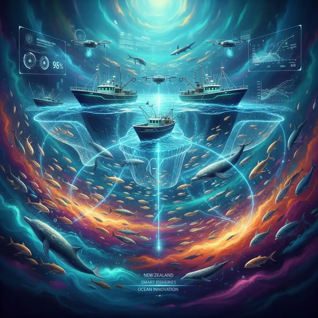 Futuristic vision of sustainable fishing and bycatch reduction technology