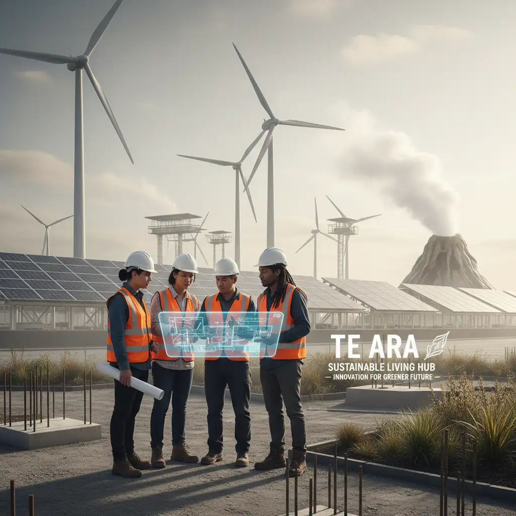 Professionals collaborating on renewable energy project, highlighting essential skills