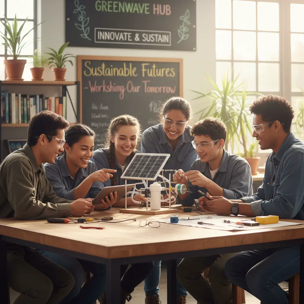 Students learning about renewable energy pathways and future jobs in NZ