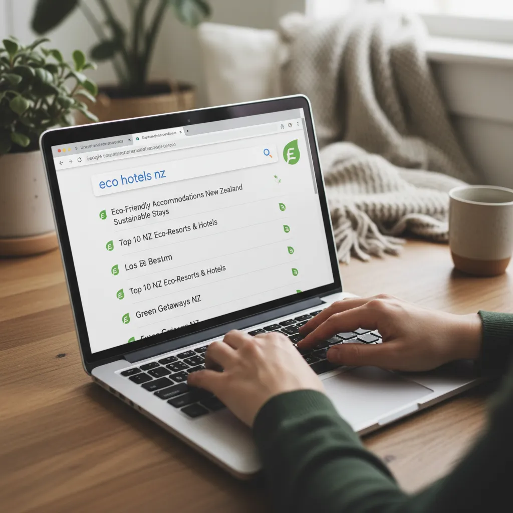 Searching for eco hotels NZ on a booking platform