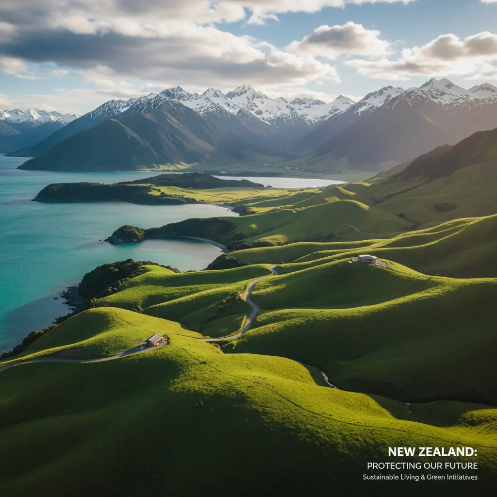 Stunning New Zealand landscape representing environmental protection