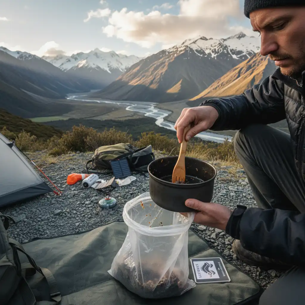 Cleaning camping dishes sustainably