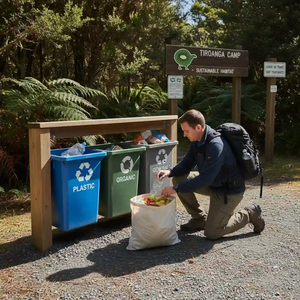 Responsible waste disposal after camping