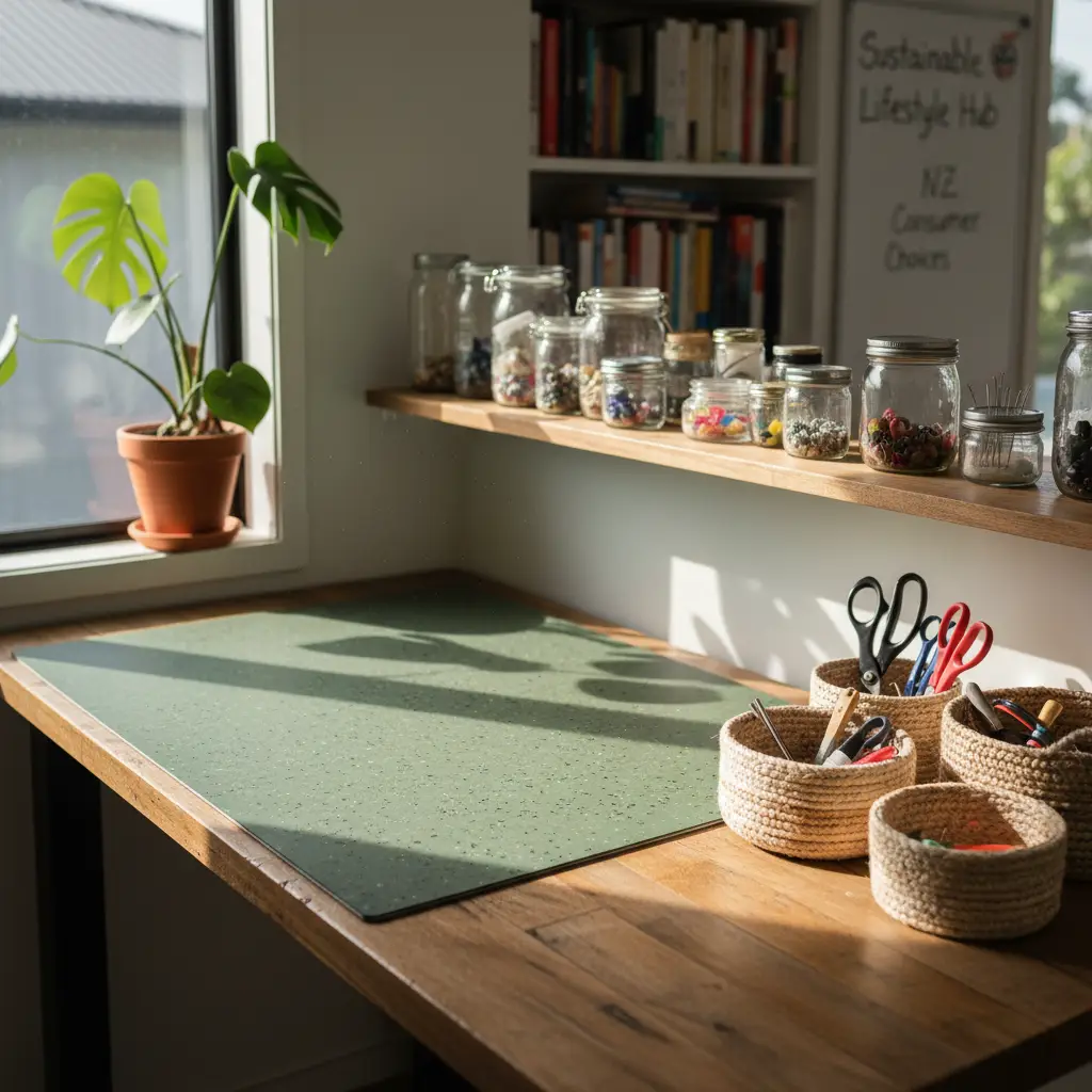 Eco-friendly crafting workspace and storage solutions