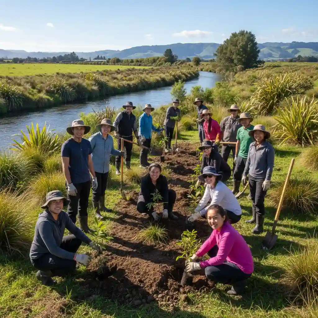 Community engagement in environmental restoration and green initiatives