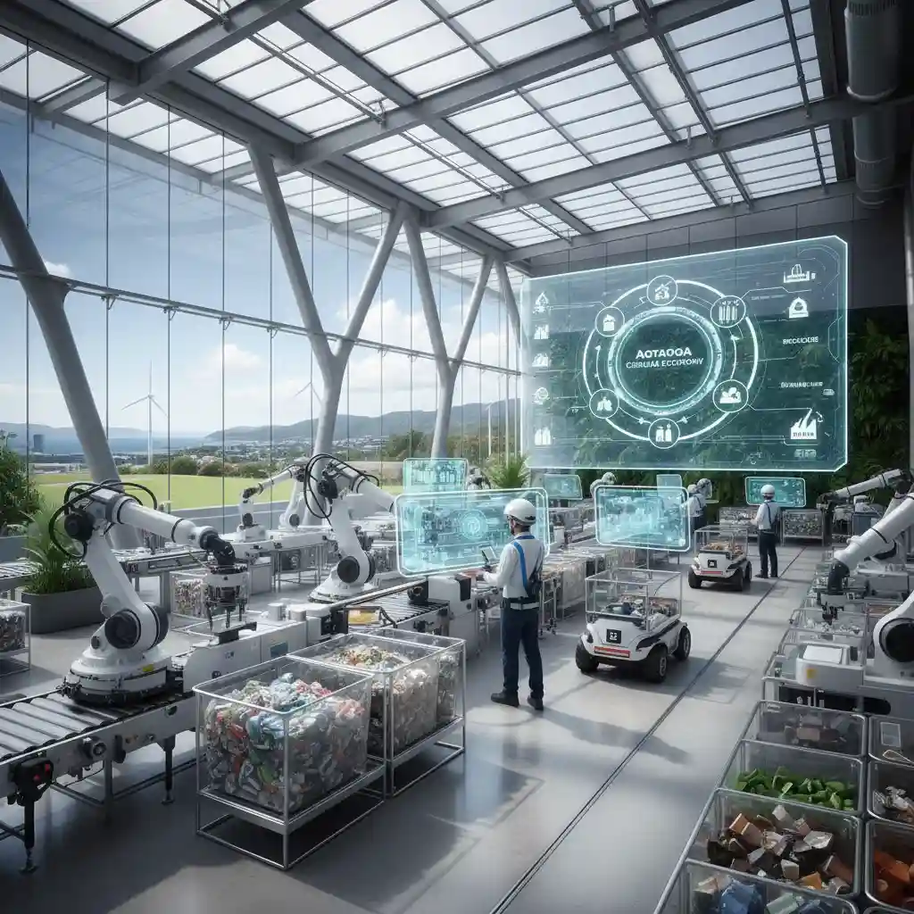 Circular economy jobs in modern New Zealand recycling facility