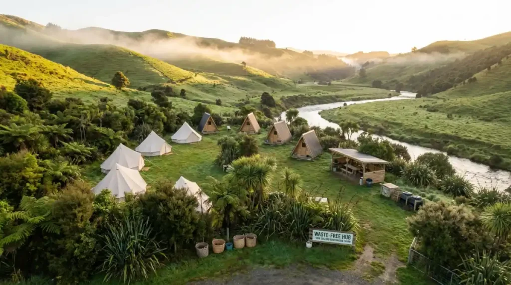 Pristine New Zealand eco-friendly campsite