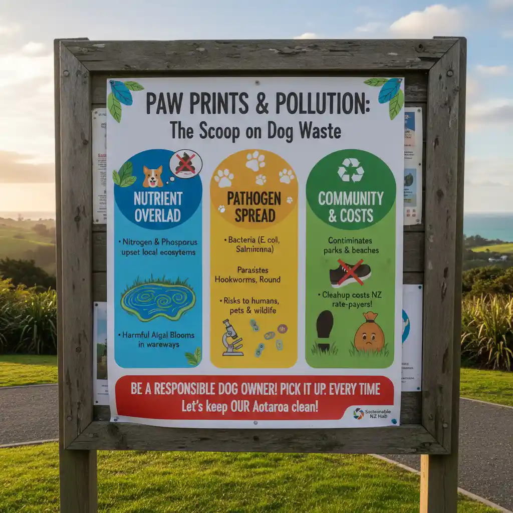 Infographic detailing environmental impact of uncollected pet waste