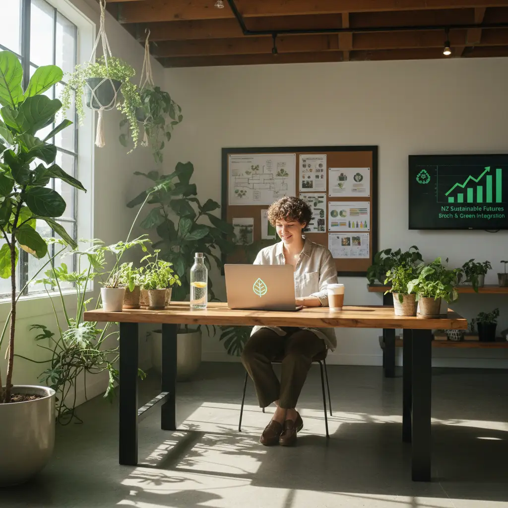 Professional in a modern sustainable career role